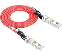 [Red] Coloured 10G SFP+ DAC Cable - Twinax SFP Cable for Cisco SFP-H10GB-CU5M, Ubiquiti UniFi, D-Link, Supermicro, Netgear, Microtics, Fortinet, 5 m (16.5 ft)