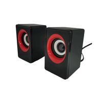 (Red) Computer Speakers Laptop USB Small Speakers Speakers Multimedias Big Q Eggs Subwoofer Speaker Set USB Corded Red
