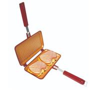 Red Copper Flipwich Duo - Poêle 25,5 x 14 cm - Revêtement antiadhésif Céramique - Toaster, griller en un tour de main