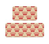 Red Crown Lot de 2 tapis de cuisine antidérapants ergonomiques pour cuisine, bar, bureau
