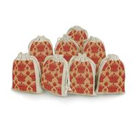 Red Crown Lot de 8 sacs cadeaux en toile de jute avec cordon de serrage pour fêtes et événements