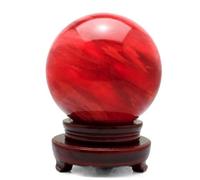 Red Crystal Ball Melting Casting Sphere Ruby Feng Shui Divination Home Decoration Gift,90-100mm Gemstone Stone