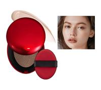 Red Cushion Foundation Texture légère, fini semi-mat portable pendant 72 heures, couvrance modulable, protection solaire, résistant à l'eau, fond de teint clair Red+Shell+Air se concentre sur