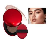 Red Cushion Foundation Texture légère, fini semi-mat portable pendant 72 heures, couvrance modulable, protection solaire, résistant à l'eau, fond de teint clair Red+Shell+Air se concentre sur