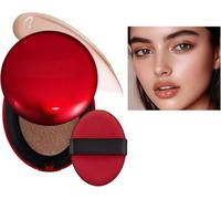 Red Cushion Foundation Texture légère, fini semi-mat portable pendant 72 heures, couvrance modulable, protection solaire, résistant à l'eau, fond de teint clair Red+Shell+Air se concentre sur