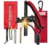 RED DAMORE - Kit allume-feu XL Ferro Rod Fire Striker en acier Camping Scout 18 000 frappes