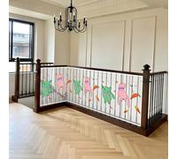 Red de Protección 65 x 260 cm Impermeable, Material de Malla Resistente, Protección Anticaída, Fuerte y Ajustable, Red Anticaída Para Balcón y Valla Para Niños Mascotas, B