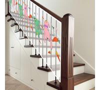 Red de Seguridad 50 x 130 cm Impermeable, Material de Malla Resistente, Protección Anticaída, Fuerte y Ajustable, Malla de Seguridad Para Escaleras Para Niños Mascotas, C