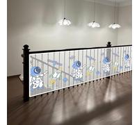 Red de Seguridad 50 x 740 cm Impermeable, Material de Malla Resistente, Protección Anticaída, Fuerte y Ajustable, Malla de Seguridad Para Escaleras Para Niños Mascotas, A