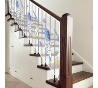 Red de Seguridad 80 x 440 cm Impermeable, Material de Malla Resistente, Protección Anticaída, Fuerte y Ajustable, Malla de Seguridad Para Escaleras Para Niños Mascotas, A