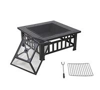 Red Deco Brasero Barbecue Exterieur Fuji 3 en 1 pour Terrasse Jardin Taille Unique Gris