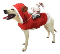 Red Design Dog Costume, Christmas Pet Costumes, Riding Dog Costume, Decorative Holiday Pet Outfits for Pets, Cosplay Costumes, Santa Pet Outfit, Red Color