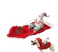 Red Design Dog Costume, Christmas Pet Costumes, Riding Dog Costume, Decorative Holiday Pet Outfits for Pets, Cosplay Costumes, Santa Pet Outfit, Red Color