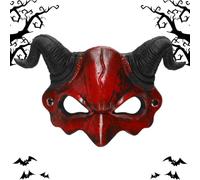 Red devils Half Face maske Halloween Cosplay Costume For Adults Kids Party
