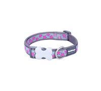 Collier pour Chien Red Dingo STYLE HOT PINK ON COOL GREY 15 mm x 24-36 cm Gris