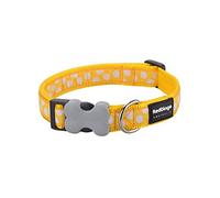 Red Dingo Bucklebone Collier pour Chien Motif Pois Blancs sur Jaune Taille S 15 mm