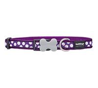 Red Dingo Collier pour Chien 20 mm x 31-47 cm - Taille M - Pois Violets et Blancs