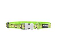 Red Dingo, Collier pour Chien Design ludique Vert Citron, réglable 41-63 cm, Confortable et Durable, idéal pour Les promenades en Toute sécurité, Taille L, Couleur Vert Citron, Modèle Monkey