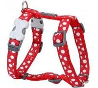 Red dingo - harnais design pour chien - rouge pois blancs - l Rouge G