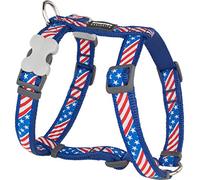 Harnais pour Chien Red Dingo US Flag 25-39 cm Rouge Bleu