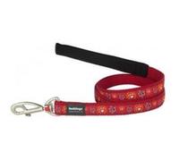 Red dingo - laisse design pour chien - empreintes rouges - m
