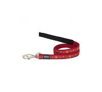 Red dingo - laisse design pour chien - empreintes rouges - m