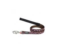 Red dingo - laisse design pour chien - marron pois roses - s Marron