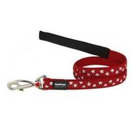 - laisse design pour chien - rouge étoiles blanches - l