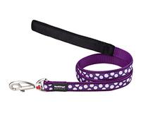 Red Dingo Laisse pour Chien, 20 mm x 1,2 Medium, Medium, Violet/Pois Blancs