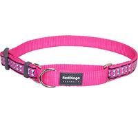 Red Dingo MC-RB-HP-25 Collier de Martingale avec os réfléchissants Rose Vif Taille L