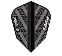 RED DRAGON Ailettes de fléchettes Airwing moulées uniques noires et grises V-Standard 1 lot par paquet (3 ailettes au total)