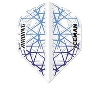 RED DRAGON Airwing Lot de 3 ailettes de fléchettes standard moulées Gerwyn Price Iceman Blanc