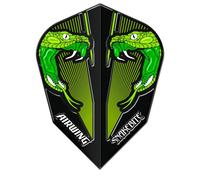 RED DRAGON Airwing Unique Moulded Peter Wright Snakebite Vert Standard Dart Flight - 1 Set par paquet (total de 3 Dart Flights)