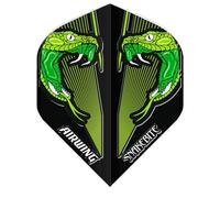 RED DRAGON Airwing Unique Moulded Peter Wright Snakebite Vol de fléchettes standard en V Vert 1 jeu par paquet (3 ailettes au total)