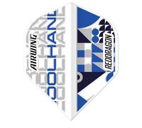 RED DRAGON Airwing Unique Moulé Luke Humphries Ailettes de fléchettes blanches standard 1 set par paquet (3 ailettes de fléchettes au total)