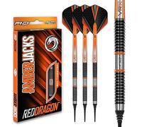 RED DRAGON Amberjack 18 Professional Softip Jeu de fléchettes 18 grammes avec ailerons et tiges
