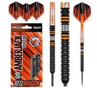 RED DRAGON Amberjack Pro 1 Jeu de fléchettes en tungstène de qualité supérieure de 22 grammes avec ailettes et tiges