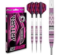 RED DRAGON Artura Shocking Series Jeu de fléchettes en tungstène de qualité supérieure avec ailettes et tiges