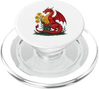 Red Dragon Collecting Jonquilles PopSockets PopGrip pour MagSafe