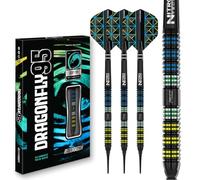 RED DRAGON Darts - Dragonfly 95 Series - 95% Tungstène Professionnelle Pointe Souple Jeu de fléchettes avec ailettes et tiges de fléchettes