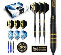 RED DRAGON DARTS - Édition Joueur 50e anniversaire - Luke Humphries 'Coolhand' 22g -Jeu de fléchettes professionnelles à pointe en acier 90% tungstène -Comprend des ailettes et des tiges de fléchettes