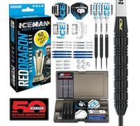 RED DRAGON Darts - Gerwyn Price Iceman - Ultimate 50 Piece Darts Set avec fléchettes et Accessoires