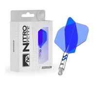 RED DRAGON Darts - Nitro Flite Système intégré de vol et d'arbre - No.2 Forme et design - Disponible en Court, intermédiaire et moyen - Variété de couleurs - Accessoires de fléchettes professionnelles