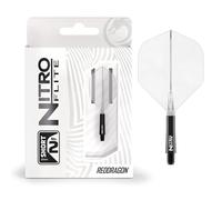 RED DRAGON Darts - Nitro Flite Système intégré de vol et d'arbre - No.2 Forme et design - Disponible en Court, intermédiaire et moyen - Variété de couleurs - Accessoires de fléchettes professionnelles