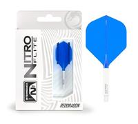 RED DRAGON Darts - Nitro Flite Système intégré de vol et d'arbre - No.2 Forme et design - Disponible en Court, intermédiaire et moyen - Variété de couleurs - Accessoires de fléchettes professionnelles