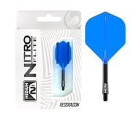 RED DRAGON Darts - Nitro Flite Système intégré de vol et d'arbre - No.2 Forme et design - Disponible en Court, intermédiaire et moyen - Variété de couleurs - Accessoires de fléchettes professionnelles