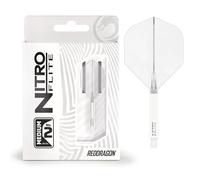 RED DRAGON Darts - Nitro Flite Système intégré de vol et d'arbre - No.2 Forme et design - Disponible en Court, intermédiaire et moyen - Variété de couleurs - Accessoires de fléchettes professionnelles