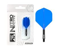 RED DRAGON Darts - Nitro Flite Système intégré de vol et d'arbre - No.2 Forme et design - Disponible en Court, intermédiaire et moyen - Variété de couleurs - Accessoires de fléchettes professionnelles