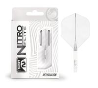 RED DRAGON Darts - Nitro Flite Système intégré de vol et d'arbre - No.2 Forme et design - Disponible en Court, intermédiaire et moyen - Variété de couleurs - Accessoires de fléchettes professionnelles