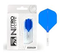 RED DRAGON Darts - Nitro Flite Système intégré de vol et d'arbre - No.2 Forme et design - Disponible en Court, intermédiaire et moyen - Variété de couleurs - Accessoires de fléchettes professionnelles